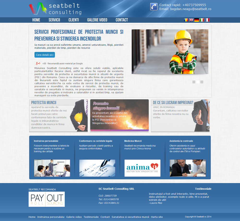 Seatbelt Consulting - Servicii de Protectia Muncii in Bucuresti